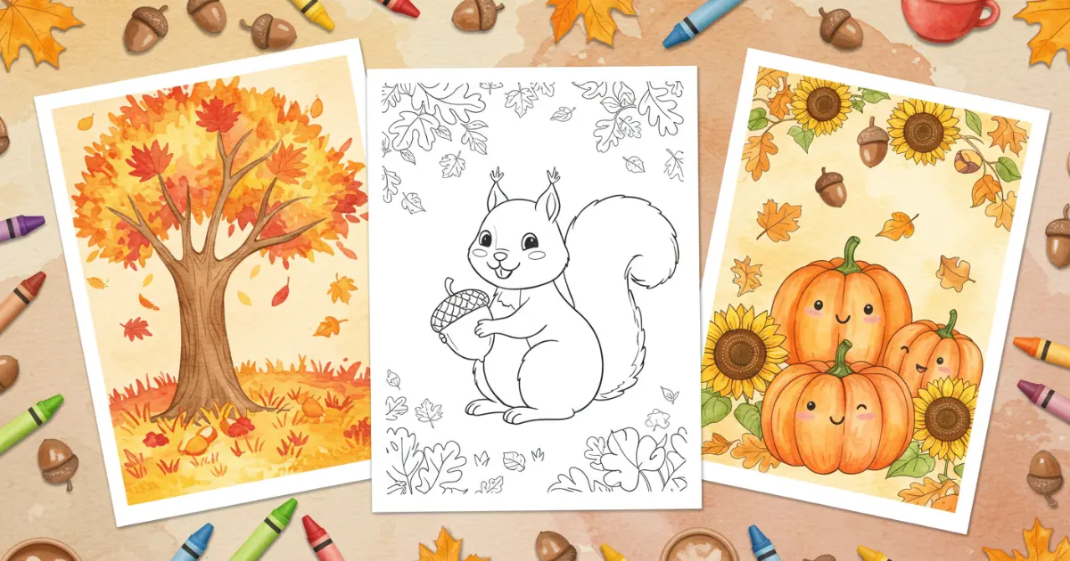 Fall Coloring Pages for Kids
