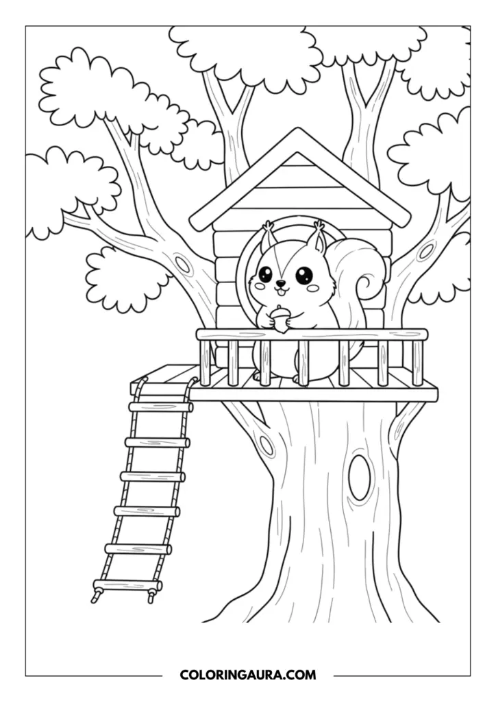 Line art coloring page showing a chubby hamster holding a laundry basket full of clothes standing next to a washing machine surrounded by bubbles.