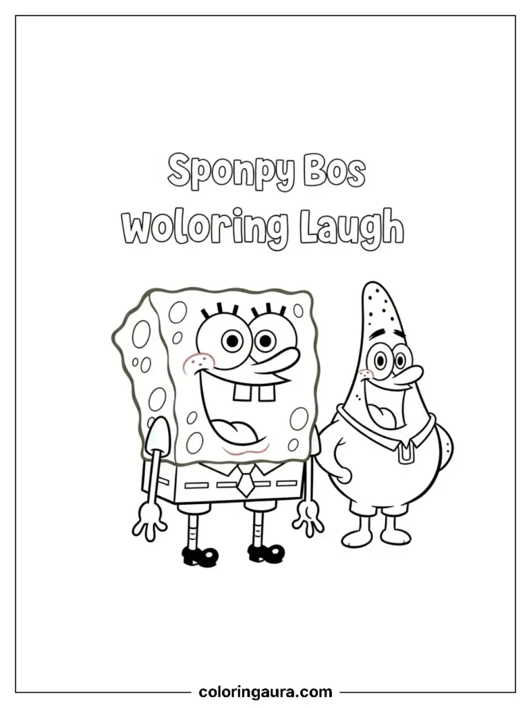 SpongeBob laughing heartily in a fun underwater scene.