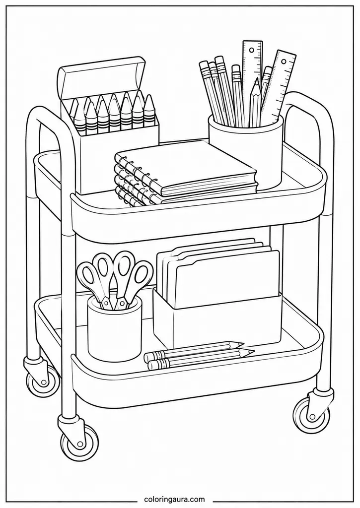 Classroom Supply Cart
