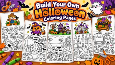 Build Your Own Halloween Coloring Pages