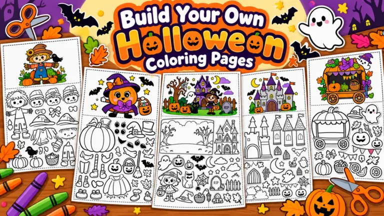 Build Your Own Halloween Coloring Pages