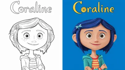 Cute Coraline Coloring Pages