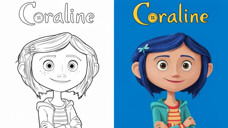 Cute Coraline Coloring Pages