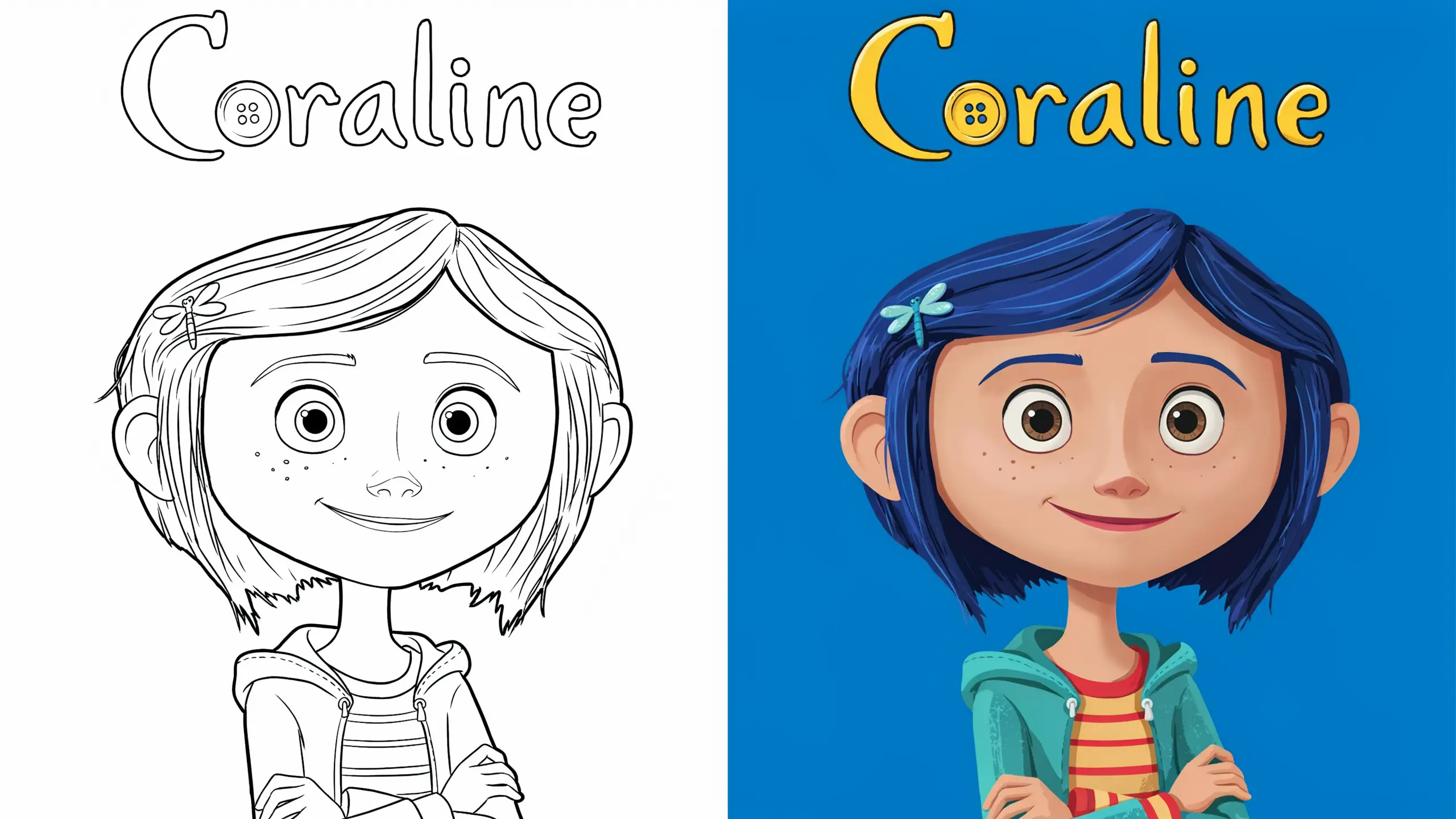 Cute Coraline Coloring Pages