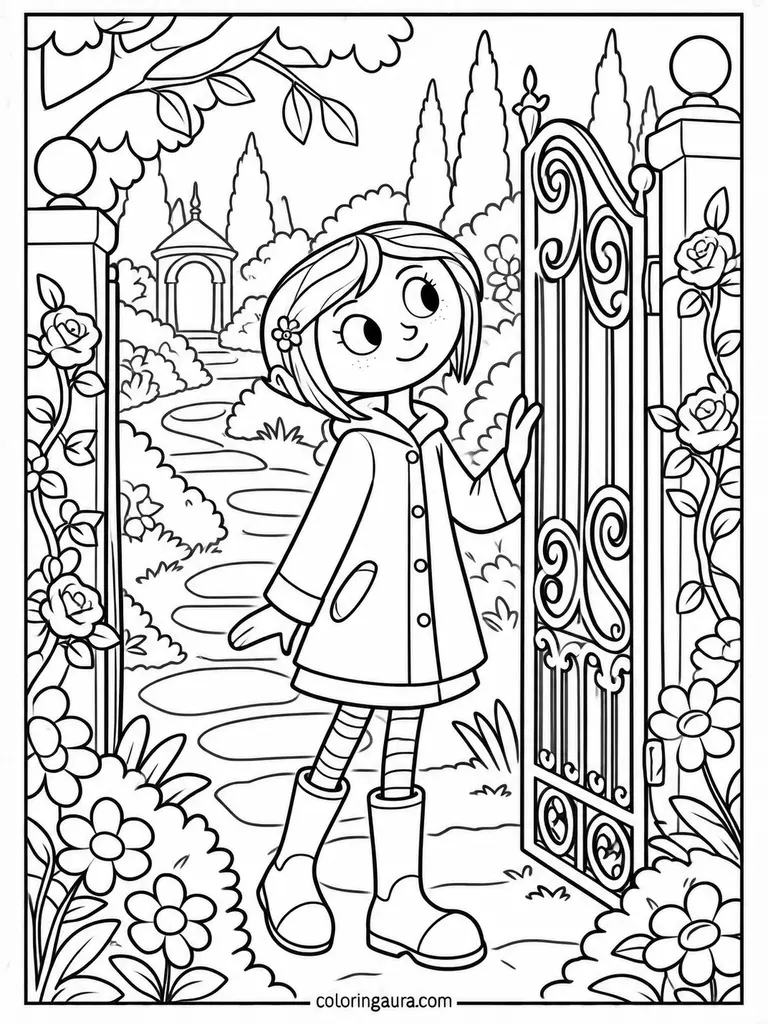 Coraline Garden Gate Coloring Page