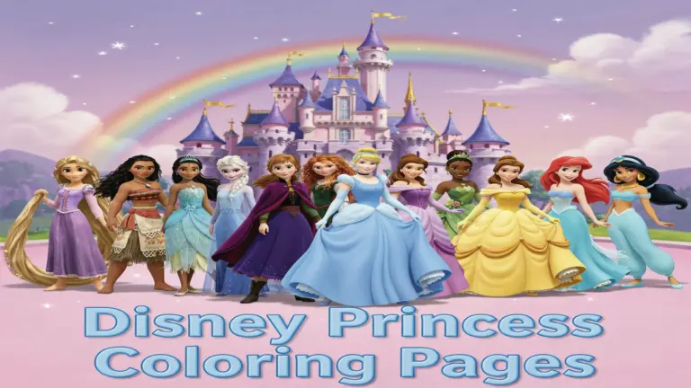 Cute Disney Princess Coloring Pages