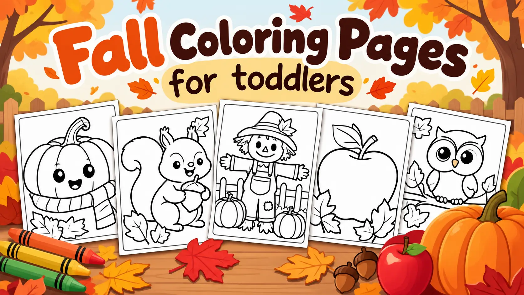 21+ Fall Coloring Pages for Toddlers