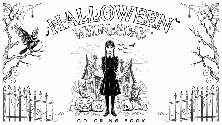 Halloween Wednesday Coloring Pages