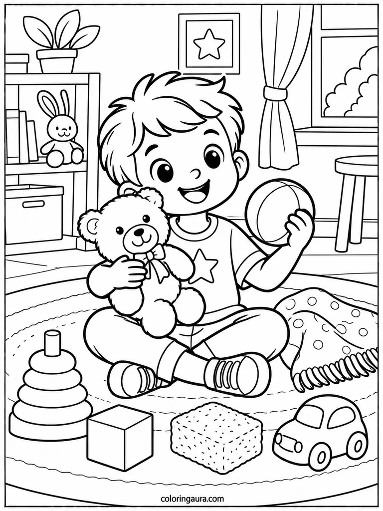 Hands and Touch Textures Coloring Page