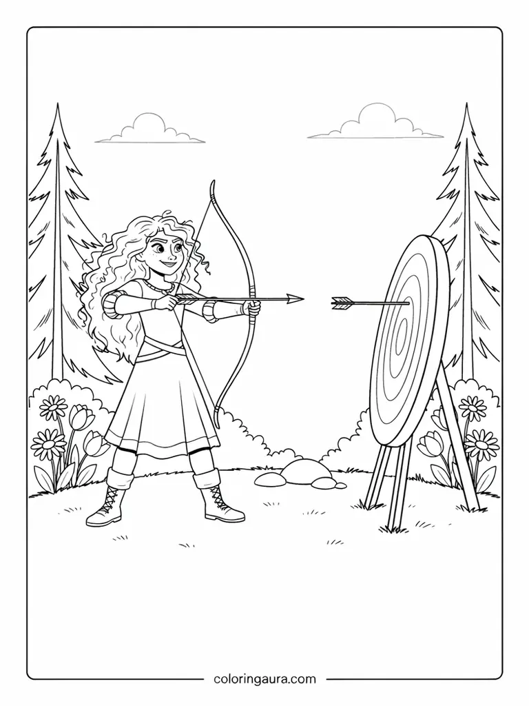Merida Archery Coloring Page