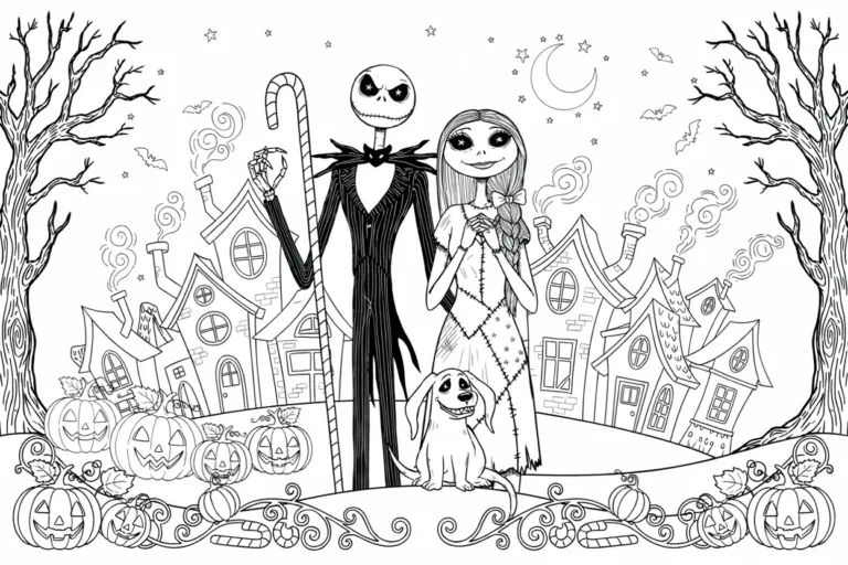 Nightmare Before Christmas Coloring Pages