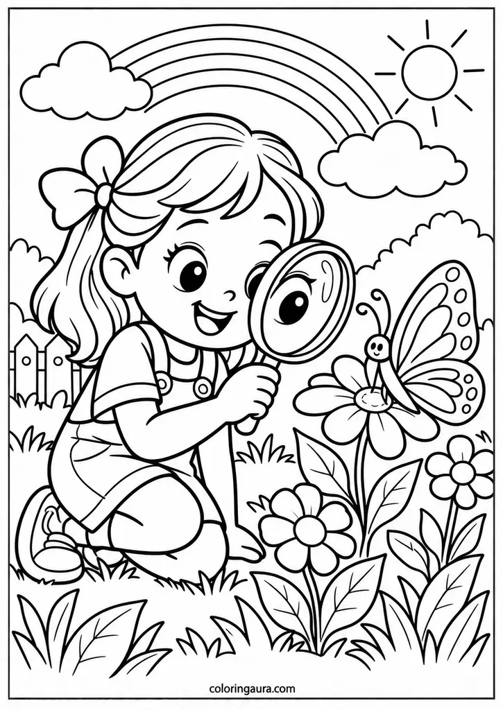Sight Magnifying Glass Coloring Page