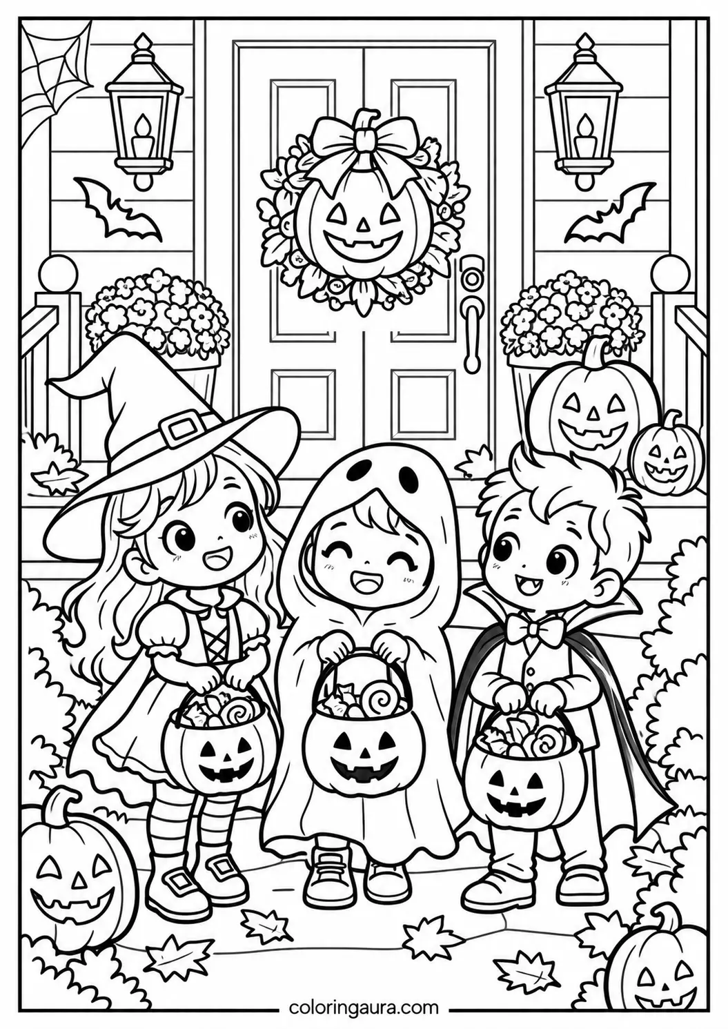 trick-or-treat coloring pages