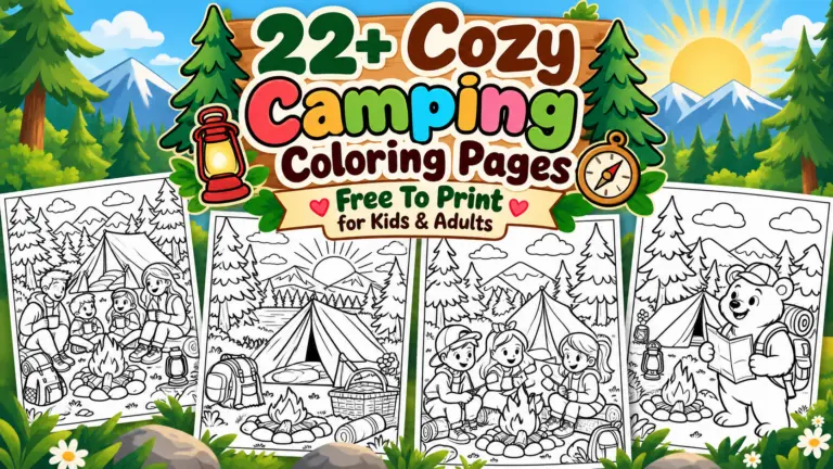 22+ Cozy Camping Coloring Pages
