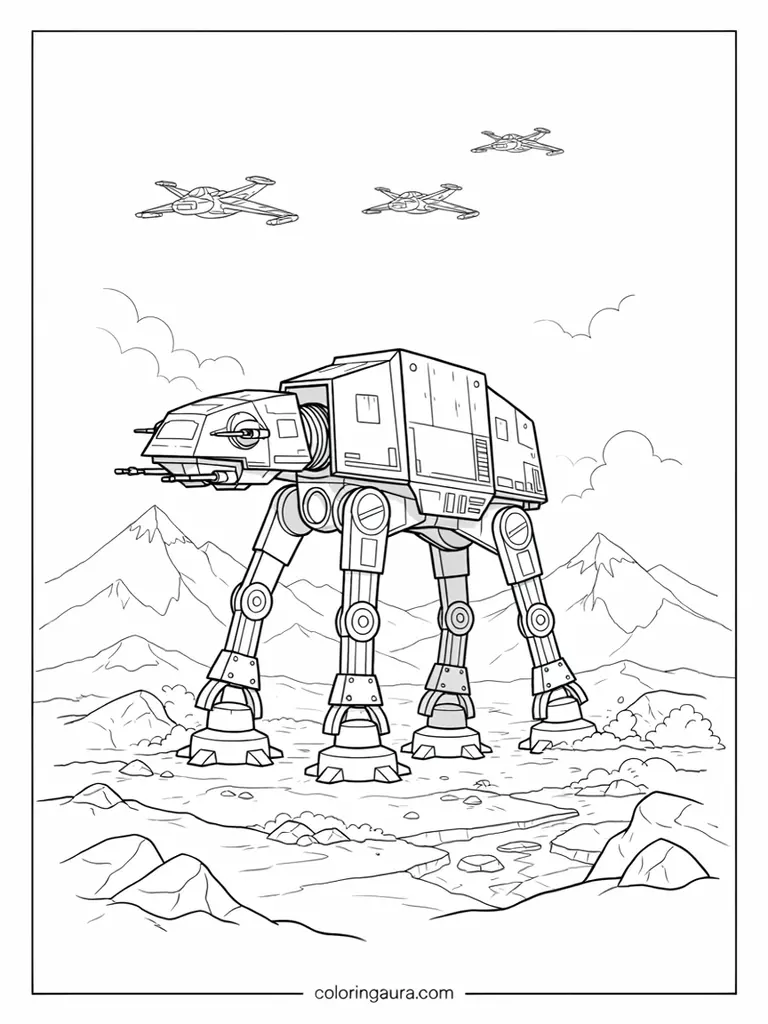 AT-AT Walker Coloring Page