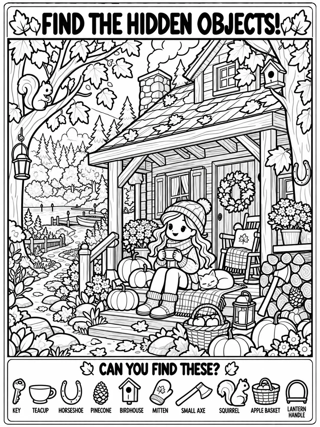Cozy Autumn Cabin Hidden Objects