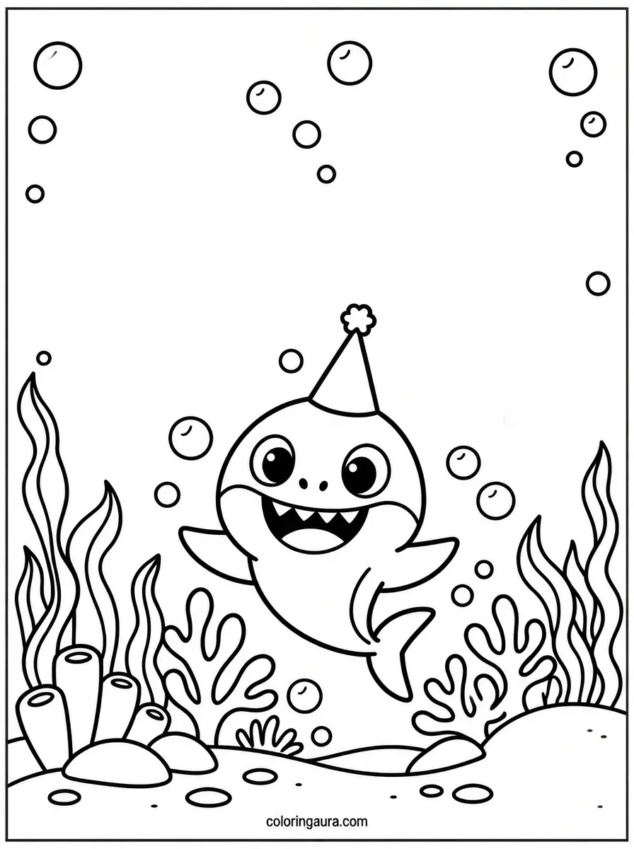 30+ Baby Shark Coloring Pages – Free Printable PDF