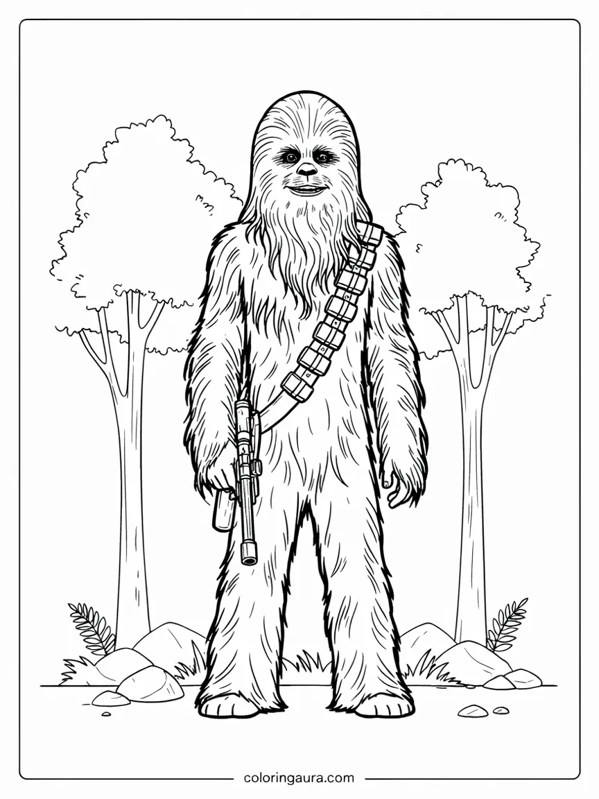 Chewbacca Coloring Page