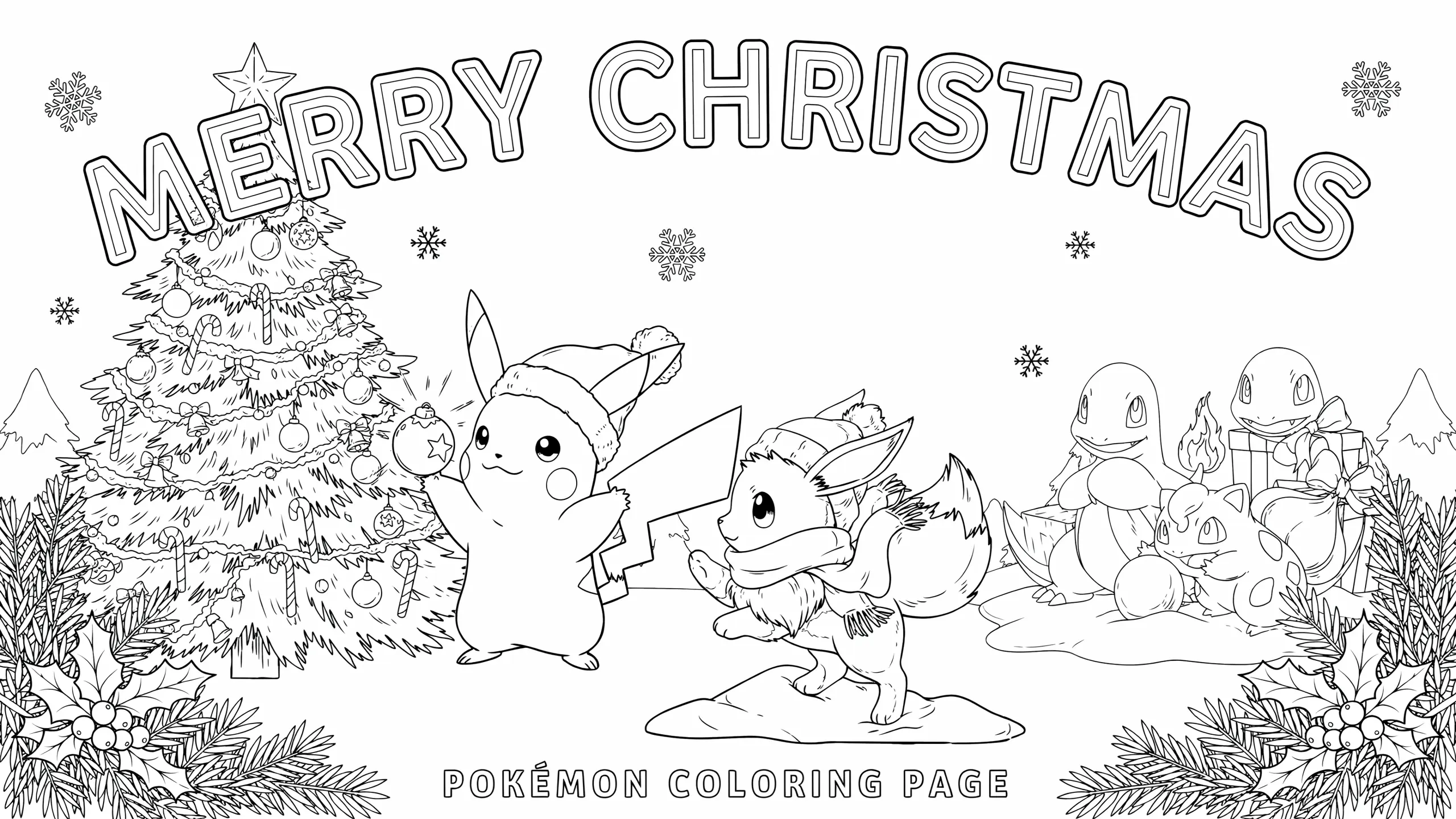 Christmas Pokémon Coloring Pages