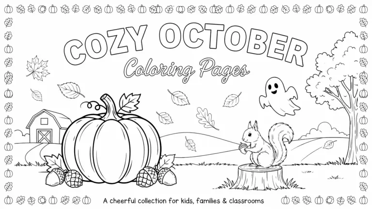 Cozy October Coloring Pages