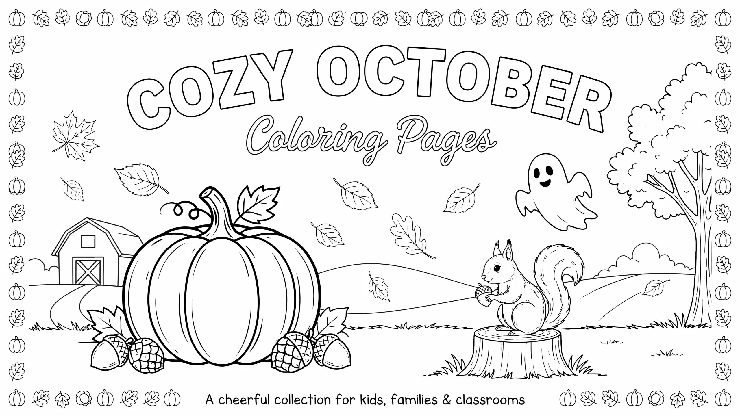 Cozy October Coloring Pages