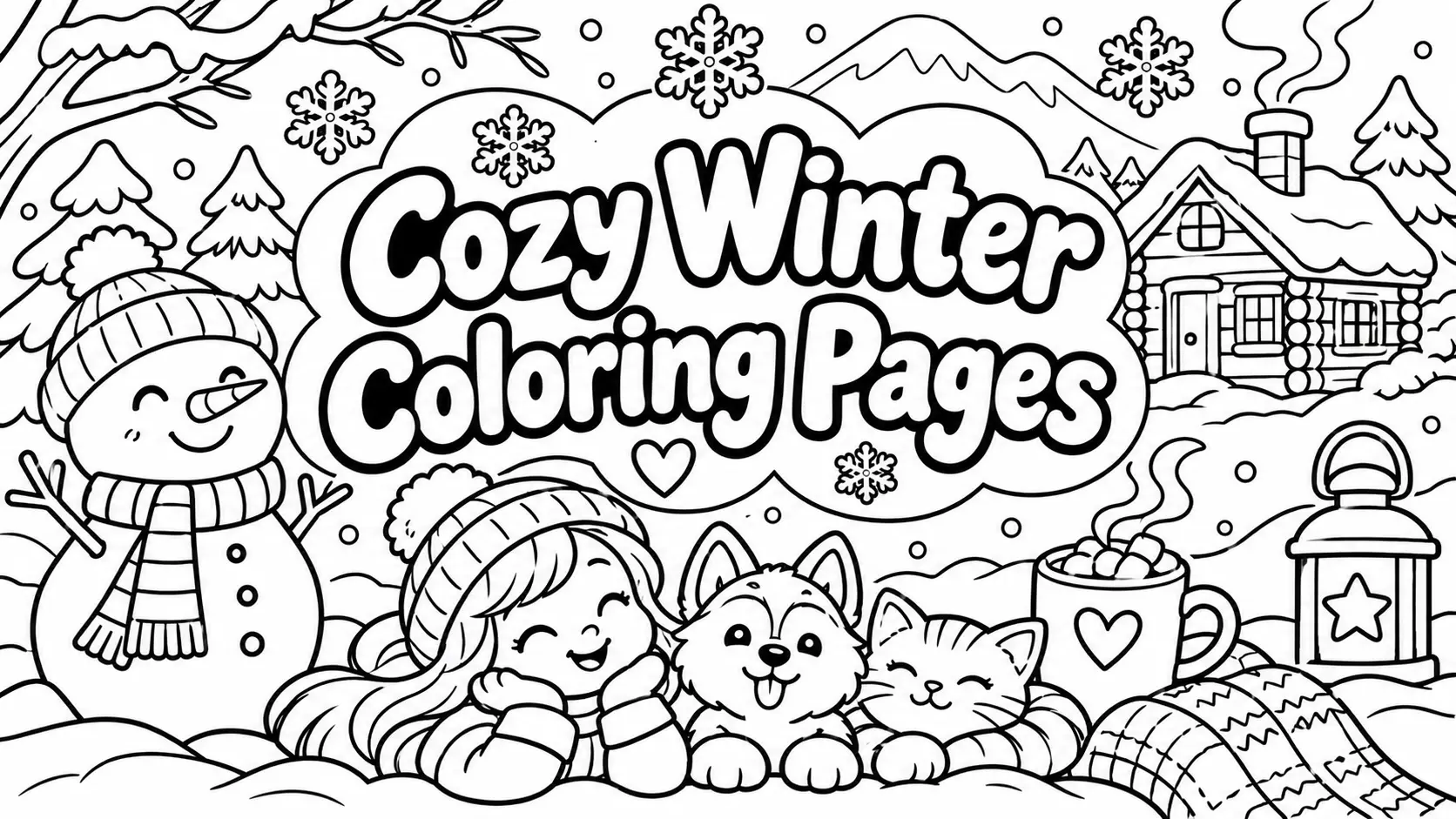 Cozy Winter Coloring Pages