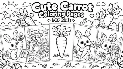 Cute Carrot Coloring Pages For Kids