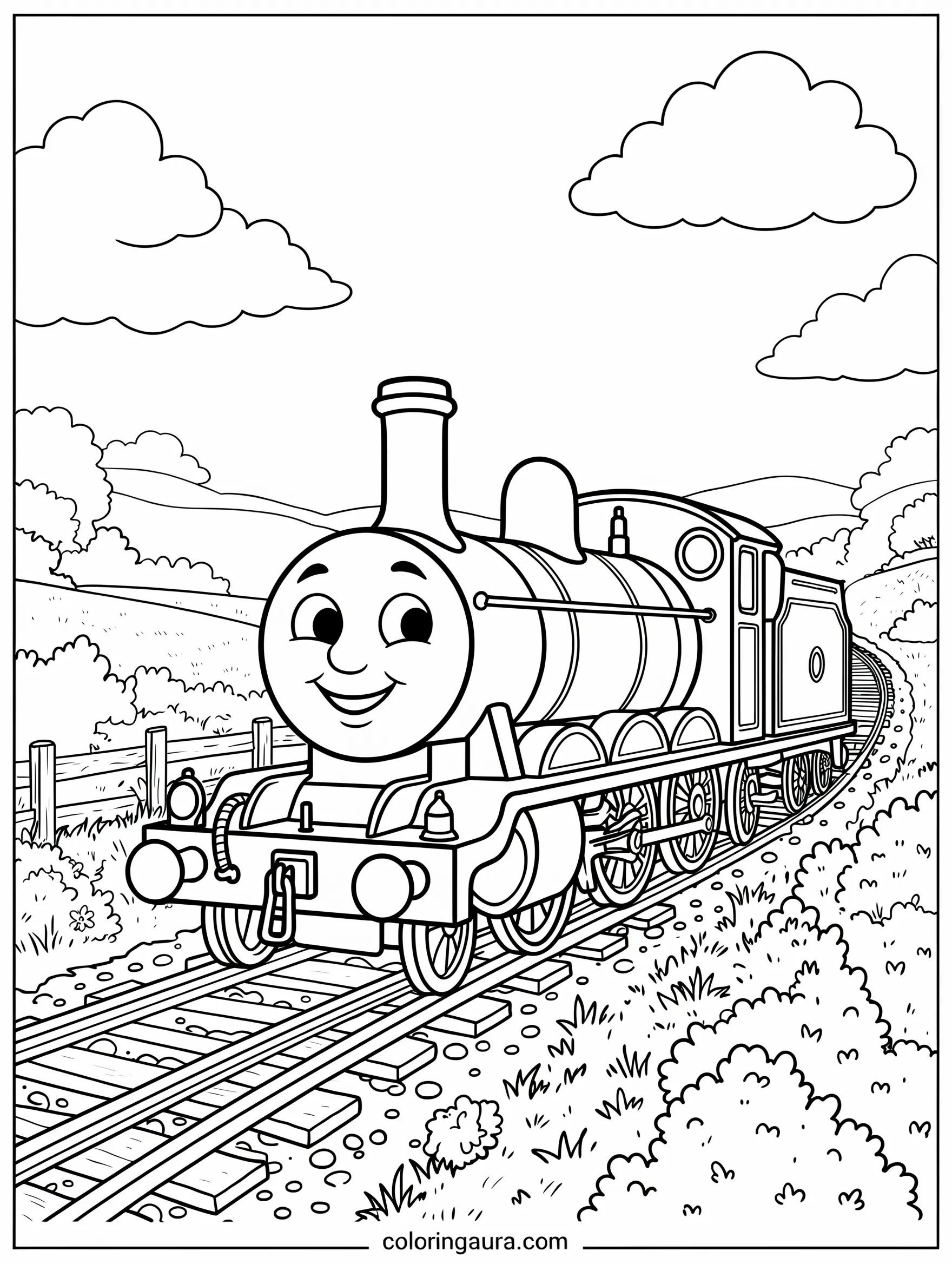 Edward the Engine Coloring Page
