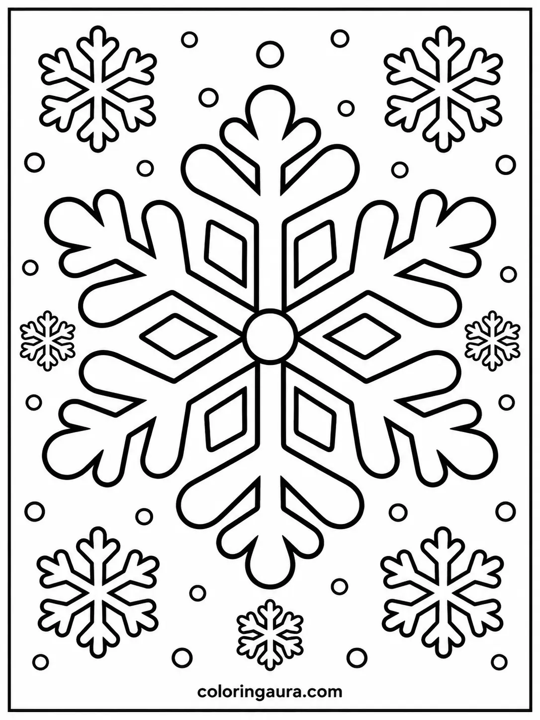 Giant Snowflake Coloring Page