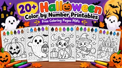 Halloween Color by Number Printables