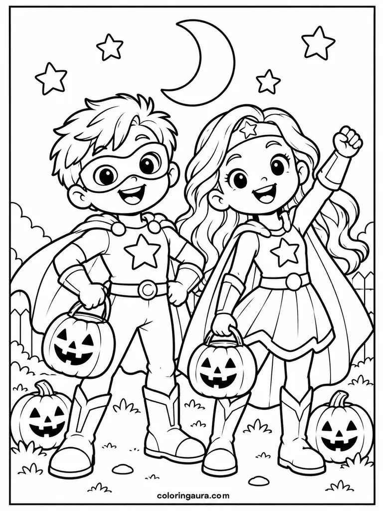 25+ Halloween Costumes Coloring Pages - Free Printable PDF