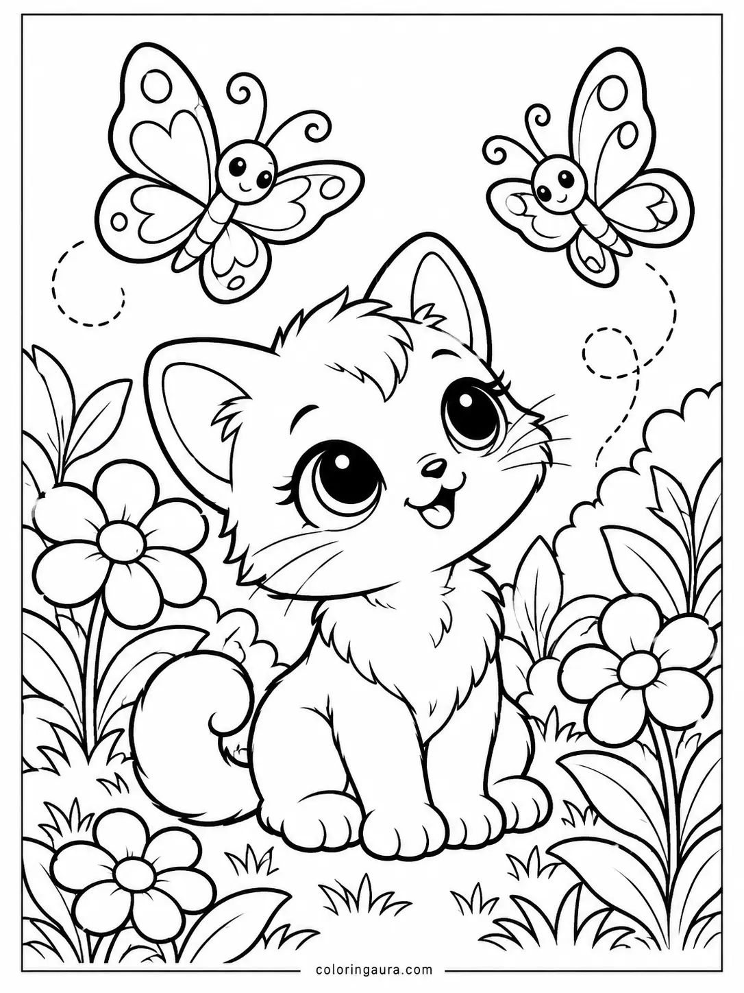 Littlest Pet Shop Butterfly Garden Coloring Page