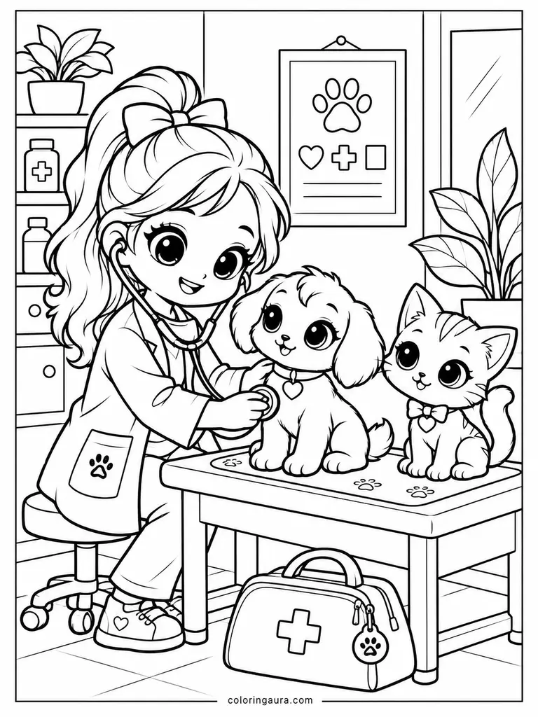 Littlest Pet Shop Pet Doctor Coloring Page
