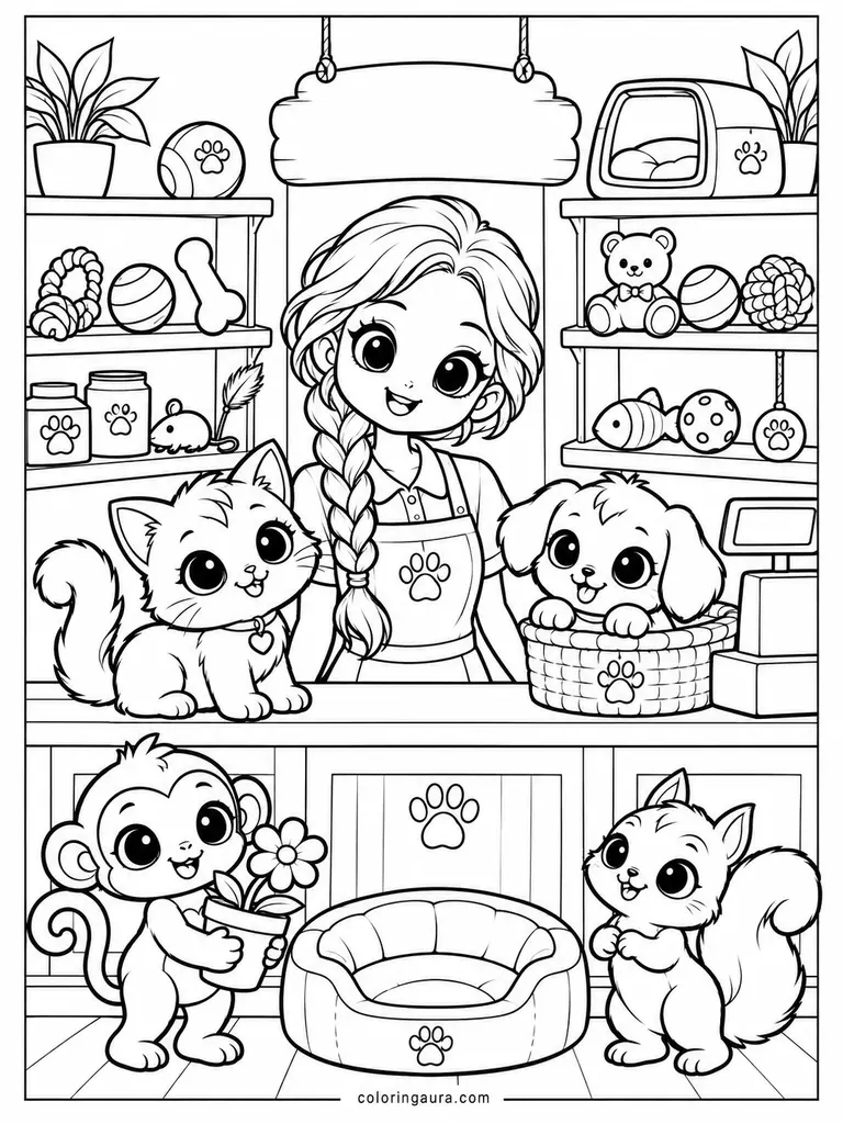 Littlest Pet Shop Store Coloring Page