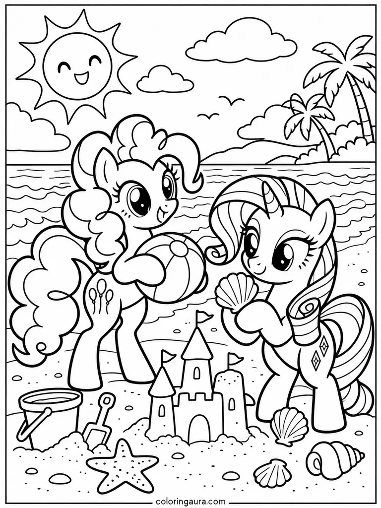 My Little Pony Beach Coloring Page