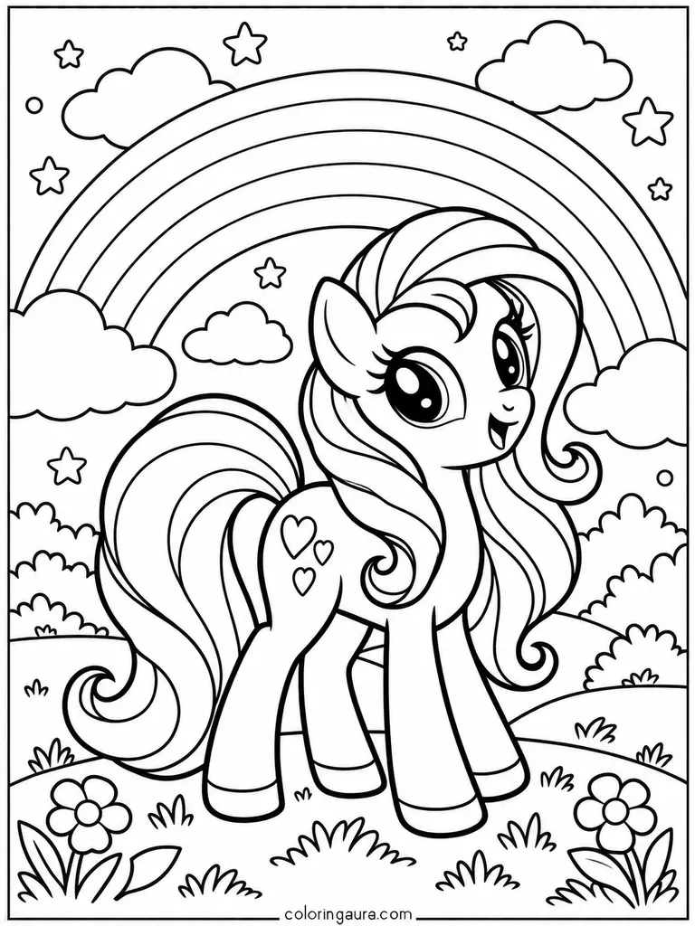 My Little Pony Magical Rainbow Coloring Page