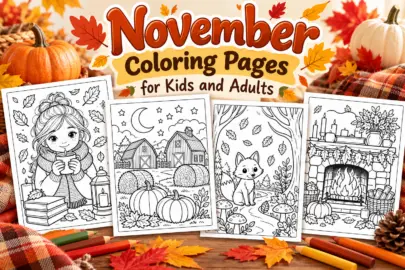 Cozy November Coloring Pages