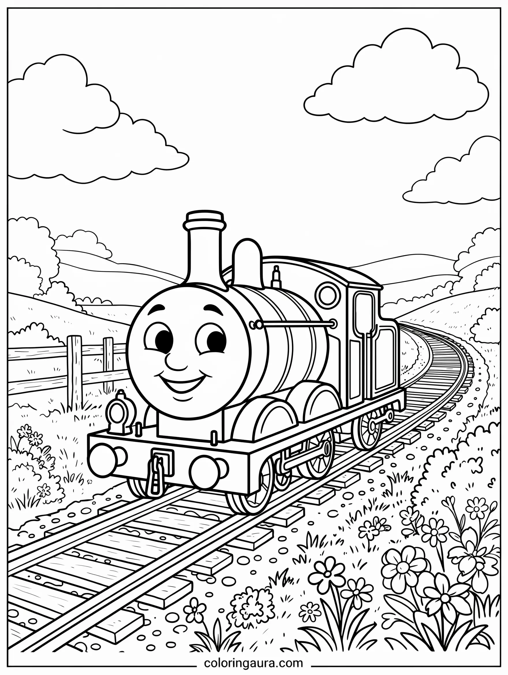 Percy the Little Engine Coloring Page
