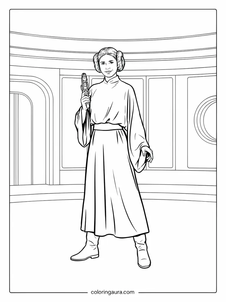 Princess Leia Coloring Page