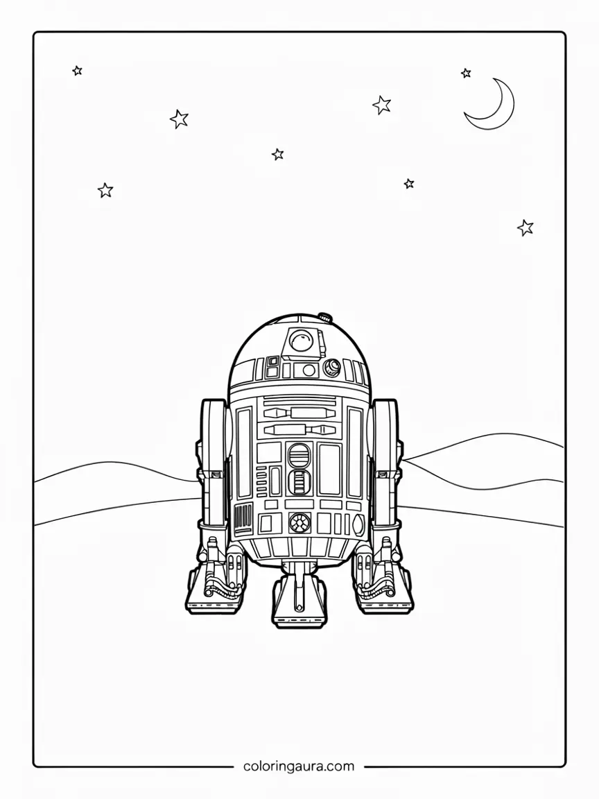 R2-D2 Coloring Page