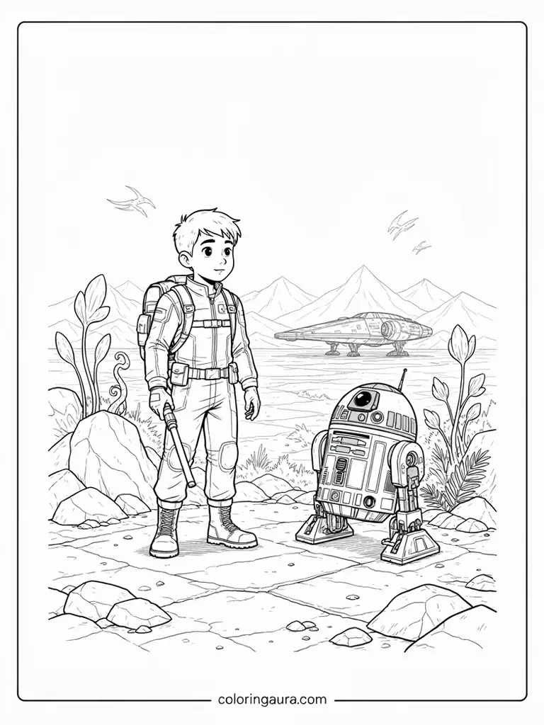 Star Wars Adventure Coloring Page