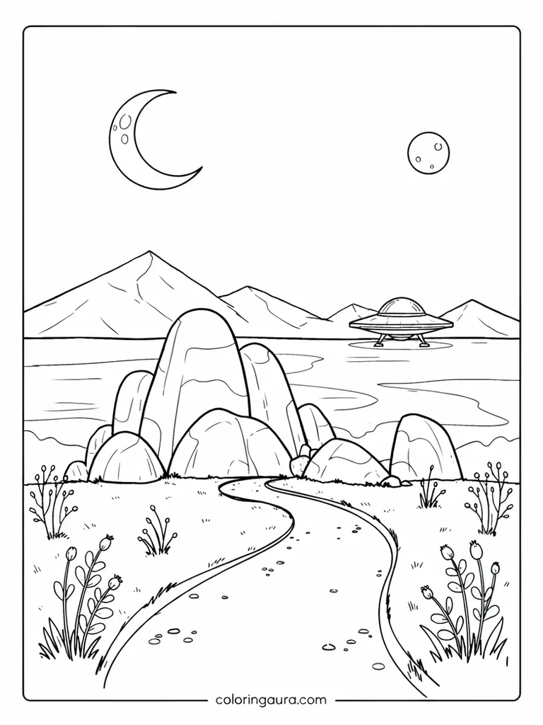 Star Wars Alien Planet Coloring Page