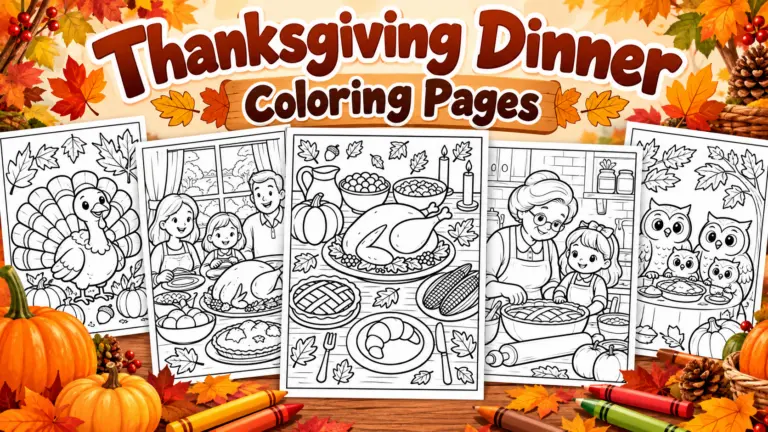 Thanksgiving Dinner Coloring Pages