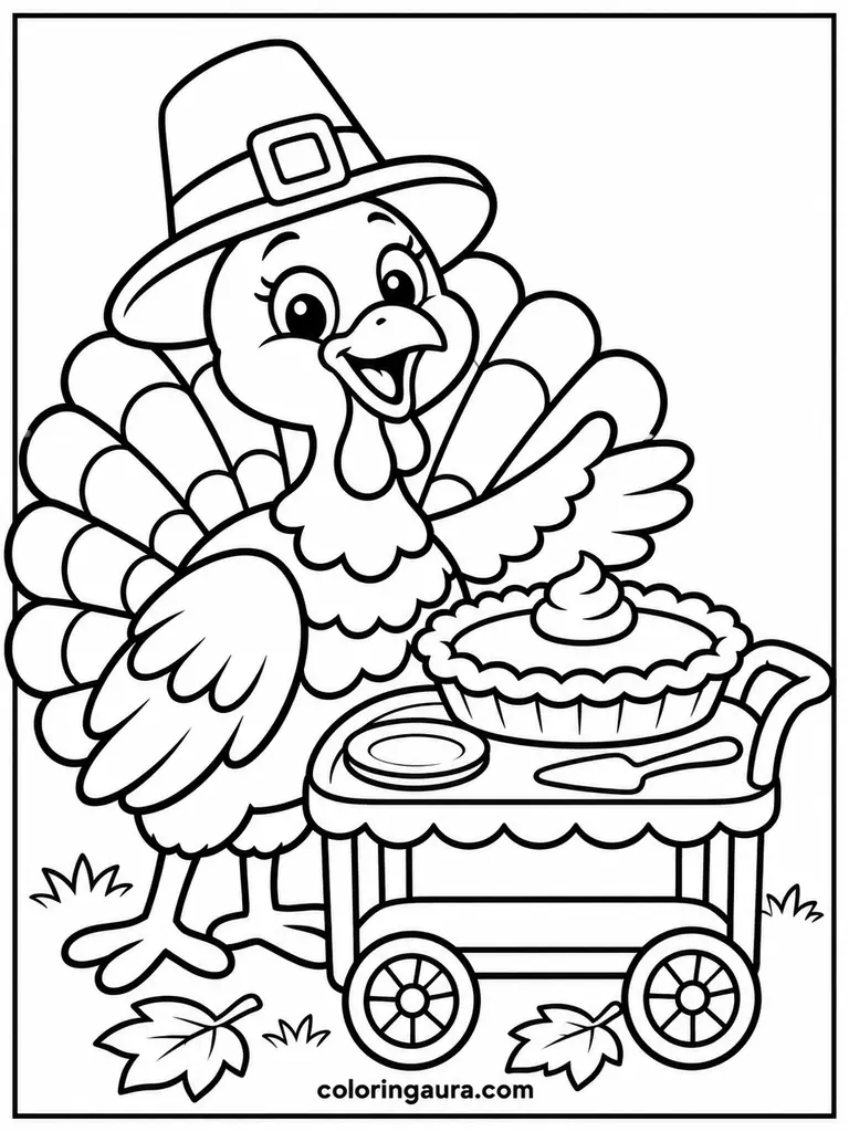 Turkey with Thanksgiving Pumpkin Pie