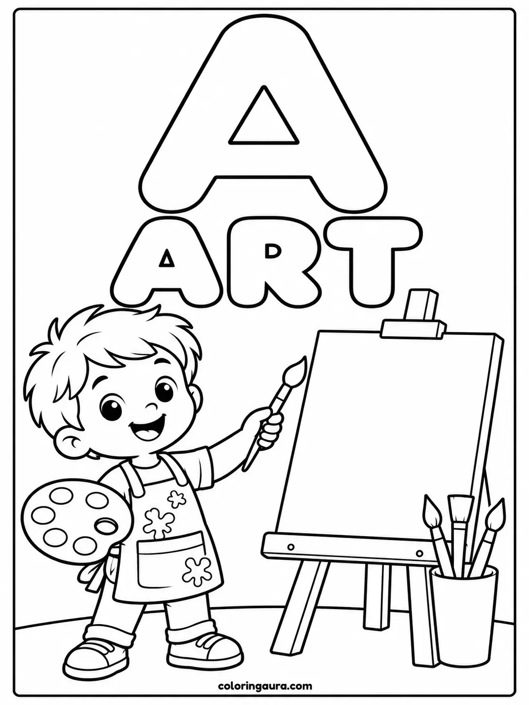 Young Artist Coloring Page